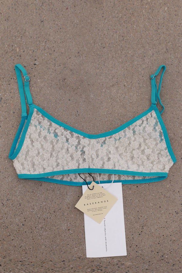 BASERANGE 25 Early Spring French Lace MUSIAL Bra/Panty Series BAS-BRMU-LA-SP25-UNDYED(TURQUOISE) UNDYED BRMU